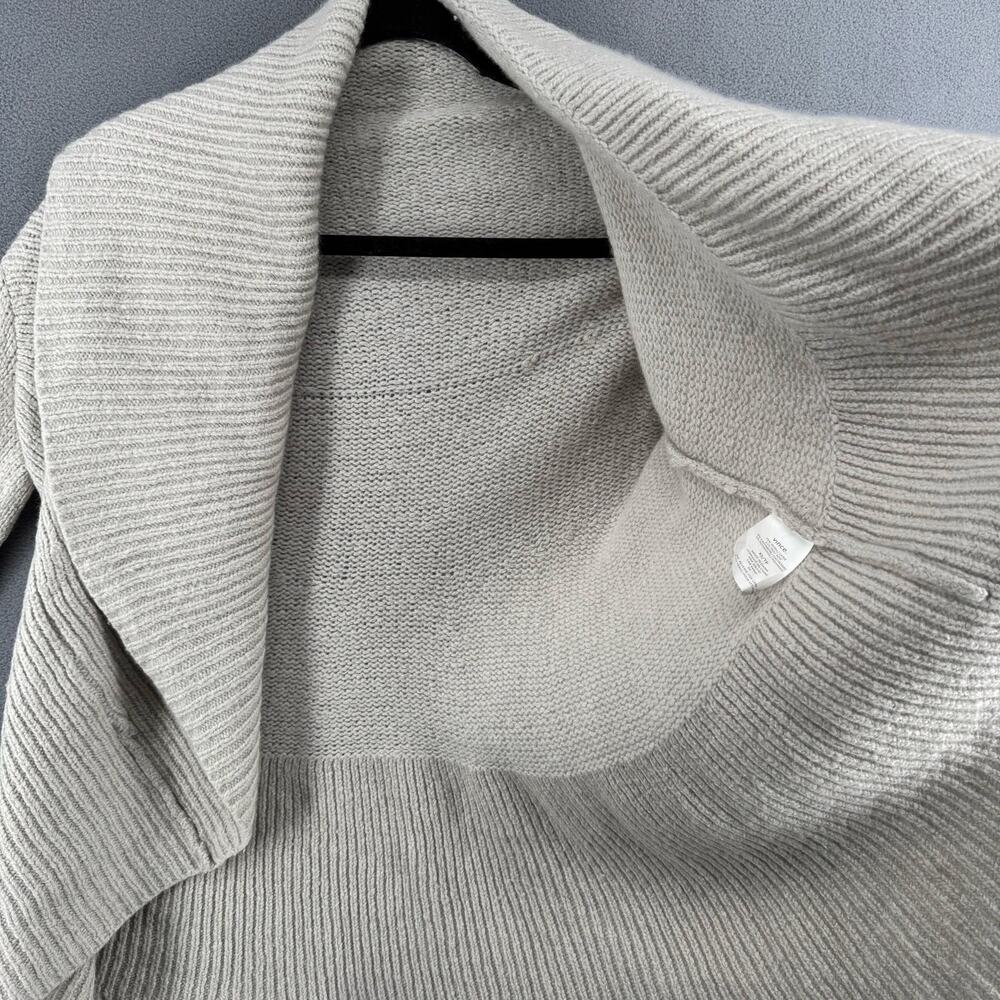 Vince Knit Cardigan Wool Silk Cashmere Sweater Womens XS Gray Drape Collar - Picture 5 of 10
